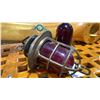 Image 2 : 2 VINTAGE RED LENSE SHIP LIGHTS