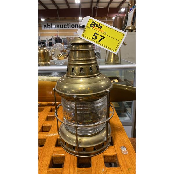 VINTAGE BRASS MARITIME ANCHOR LANTERN
