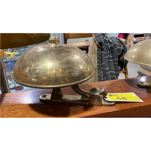 VINTAGE BRASS CABLE CAR GRIPMANS BELL