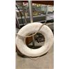 Image 3 : VINTAGE AER-O-BOUY THUMPER "LADYSMITH B.C." LIFE RING, WOODEN ANTIQUE RUDDER & CAPTAIN TEDDY BEAR