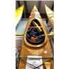 Image 3 : PIGMY 15.8' OSPREY WOODEN SEA KAYAK WITH KAYAK PADDLE & ASSORTED GEAR