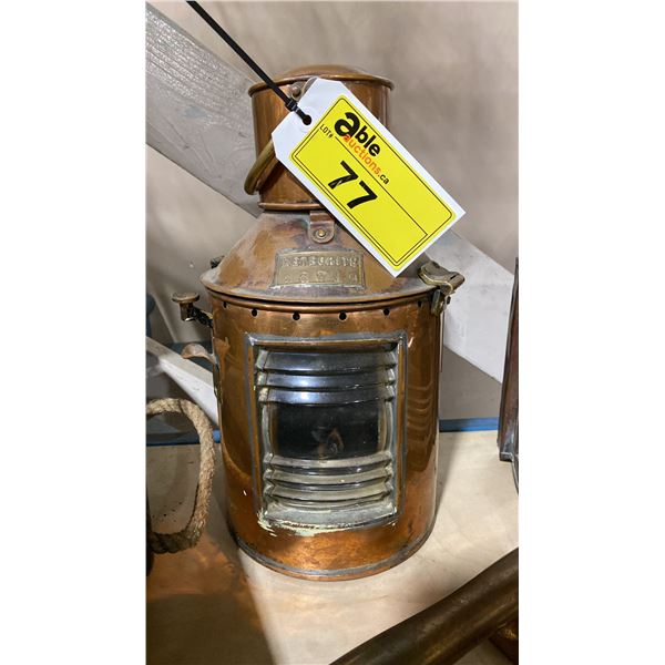 ANTIQUE METEORITE 66719 SIGNAL LANTERN