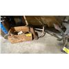 Image 1 : 2 ANTIQUE BOAT ANCHORS, BOX OF ASSORTED DEPTH CHARGE SLING CHAINS & SCREW PIN ANCHOR SHACKLES