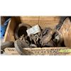 Image 3 : 2 ANTIQUE BOAT ANCHORS, BOX OF ASSORTED DEPTH CHARGE SLING CHAINS & SCREW PIN ANCHOR SHACKLES