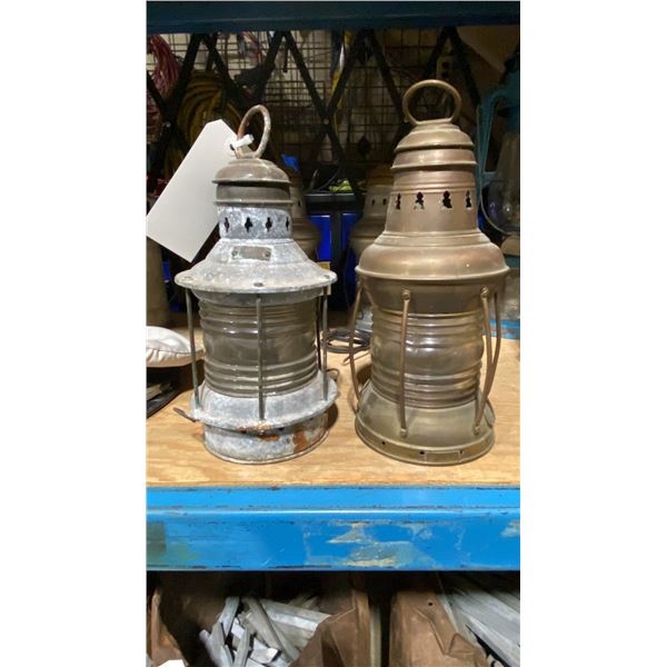 2 VINTAGE MARINE LANTERNS