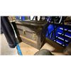 Image 3 : SMALL VINTAGE BROWN STORAGE TRUNK, 3 CAPTAIN HATS, HELMET & CAPTAINS JACKET