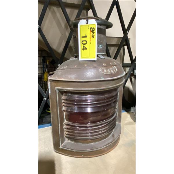 VINTAGE PORT NAUTICAL NAVIGATION LANTERN
