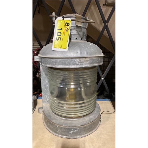 PERKO VINTAGE GALVANIZED METAL MARITIME MASTHEAD LANTERN, NEVER USED