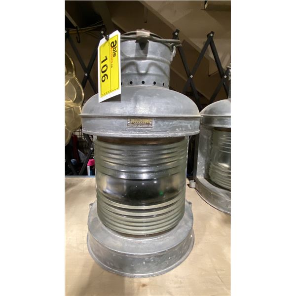 PERKO VINTAGE GALVANIZED METAL MARITIME MASTHEAD LANTERN, NEVER USED