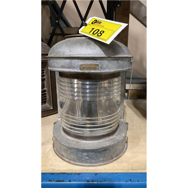 PERKO VINTAGE GALVANIZED METAL MARITIME LANTERN, NEVER USED
