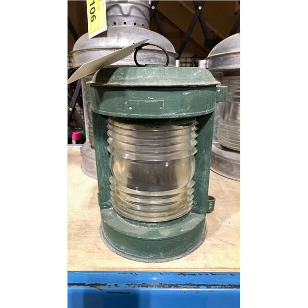 PAINTED GREEN PERKO NAVIGATION LANTERN