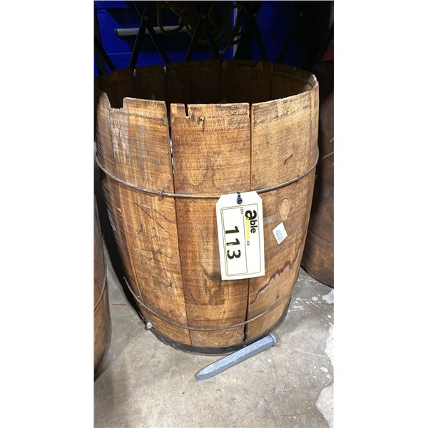 SMALL BARREL BUCKET OF ASSORTED GALVANIZED DECK SPIKES