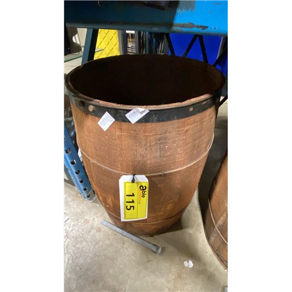 SMALL BARREL BUCKET OF ASSORTED GALVANIZED DECK SPIKES
