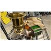 Image 2 : VINTAGE METAL AND GLASS LANTERN PARTS & URN