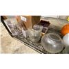 Image 4 : SHELF OF ASSORTED VINTAGE MARINE GLASS LIGHTING PARTS