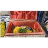 Image 4 : SHELF OF ASSORTED MARINE COLLECTABLES- CAPTAIN MUG, SEWING KIT, OLD FASHIONED CROCK, 2 KETTLES,