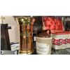Image 5 : SHELF OF ASSORTED MARINE COLLECTABLES- CAPTAIN MUG, SEWING KIT, OLD FASHIONED CROCK, 2 KETTLES,