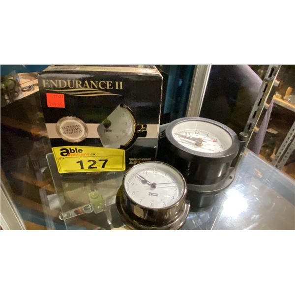 3 WEEMS & PLATH MARINE CLOCKS