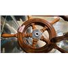 Image 4 : 2 SMALL VINTAGE DECORATIVE SHIP WHEELS & WOODEN MALLET, RARE MINT CONDITION STEERING WHEELS