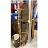 Image 5 : PAIR OF VINTAGE SNOWSHOES & ASSORTED FISHING RODS