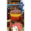Image 2 : 2 RED VINTAGE METAL GASOLINE CANISTERS