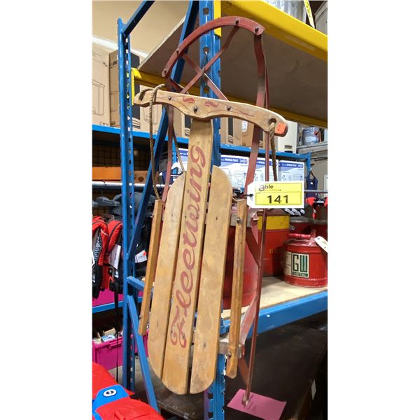 VINTAGE WOODEN FLEETWING SLED