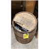 Image 2 : MINERVA VINTAGE CONSOLE RADIO & SMALL BARREL BUCKET OF ASSORTED GALVANIZED DECK SPIKES