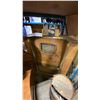 Image 4 : MINERVA VINTAGE CONSOLE RADIO & SMALL BARREL BUCKET OF ASSORTED GALVANIZED DECK SPIKES