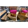 Image 2 : 4 VINTAGE COLLECTABLE WOODEN CRATES