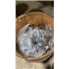 Image 2 : SMALL WOODEN BARREL OF SMALL BOAT CLEATS &  ASSORTED HARDWARE