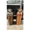 Image 5 : GUARDENE & PYRENE VINTAGE COPPER/BRASS SODA-ACID FIRE EXTINGUISHERS WITH HOSES