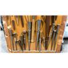 Image 2 : DISPLAY OF COLLECTABLE ANTIQUE NAUTICAL AND WOODWORKING HAND TOOLS PRIMARILY USED FOR BOATBUILDING