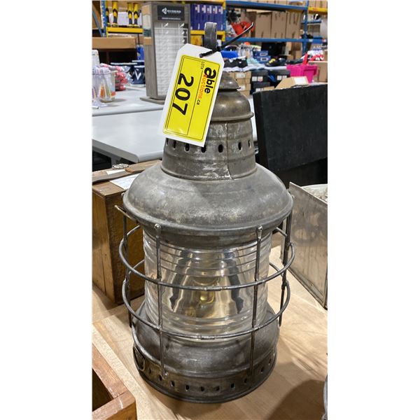 PERKO VINTAGE GALVANIZED MARITIME SHIP LANTERN