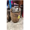 Image 1 : SMALL WOODEN BARREL OF VINTAGE HEAVY LINE WEIGHTS