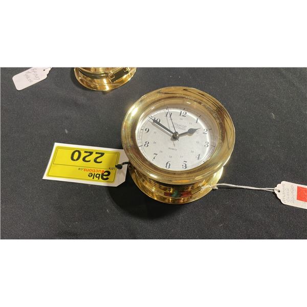 WEEMS & PLATH "ATLANTIS" QUARTZ BRASS SHIPS BELL CLOCK