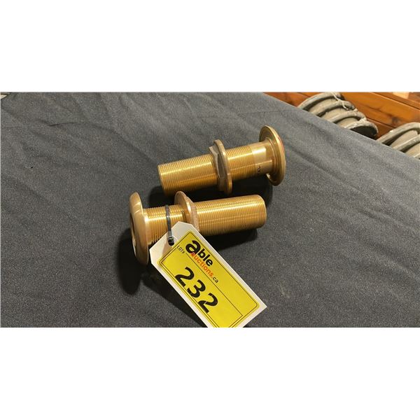 PAIR OF MARINE THRU HULL FITTINGS