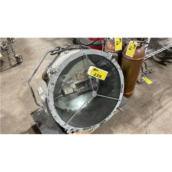 GREY 20" VINTAGE INDUSTRIAL MARINE SPOTLIGHT