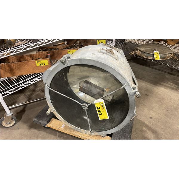 GREY 20" VINTAGE INDUSTRIAL MARINE SPOTLIGHT
