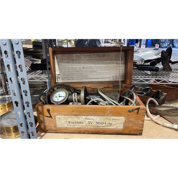 WALKERS "EXCELSIOR" IV ANTIQUE MARITIME TAFFRAIL LOG