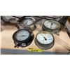Image 1 : 4 ASSORTED VINTAGE PRESSURE GAUGES