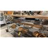 Image 1 : 2 VINTAGE WOODEN CLAMPS, WOODEN CRUTCH, 2 PULLEY BLOCK BODIES & WOODEN MARINE WORKING TOOL