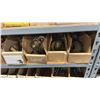 Image 2 : SHELF OF ASSORTED BRASS/BRONZE VINTAGE MARINE PARTS & HARDWARE