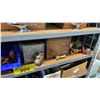 Image 4 : SHELF OF ASSORTED BRASS/BRONZE VINTAGE MARINE PARTS & HARDWARE