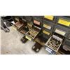 Image 5 : 49 DRAWER GREEN METAL PARTS CABINET FULL OF ASSORTED VINTAGE BRASS HARDWARE