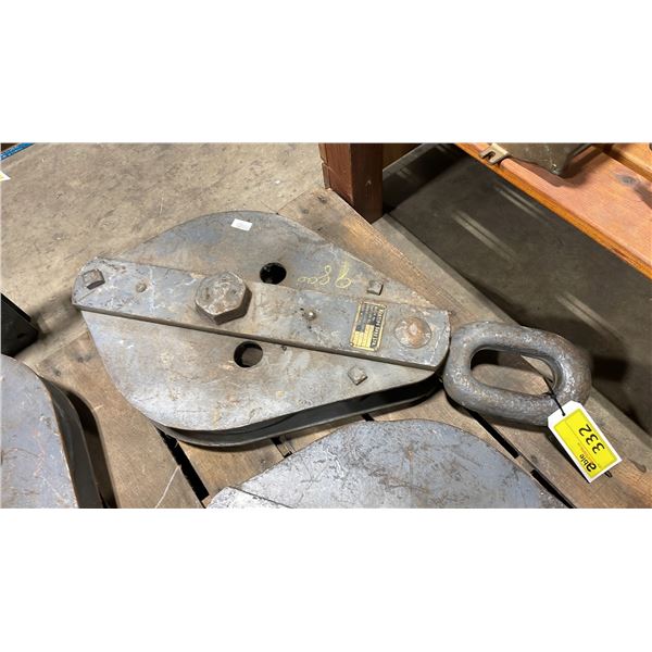 KEATING SONS LTD VINTAGE INDUSTRIAL SNATCH BLOCK PULLEY