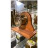Image 2 : VINTAGE NAUTICAL "SHIPS TIME" BRASS QUARTZ SHIPS CLOCK MOUNTED ON WOODEN MANTEL BASE
