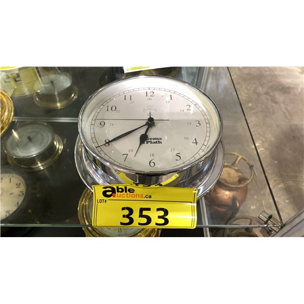 WEEMS & PLATH 642000 CHROME ENDURANCE 145 RADIO CONTROLLED CLOCK