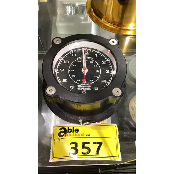 WEEMS & PLATH WATERPROOF QUARTZ MARINE CLOCK