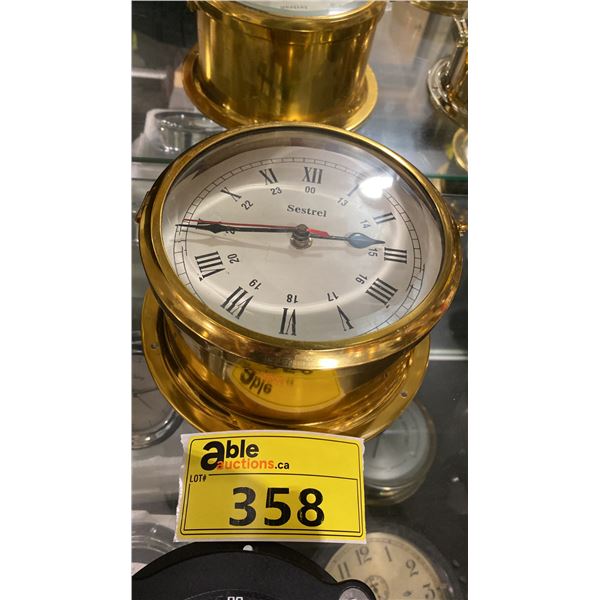SESTREL VINTAGE BRASS SHIPS CLOCK