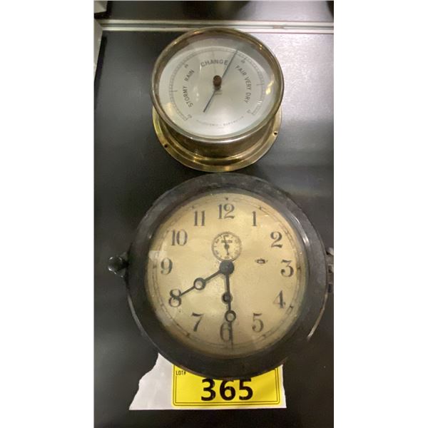 CHELSEA CLOCK CO. VINTAGE SHIPS CLOCK & GISCHARD HOLOSTERIC-BAROMETER